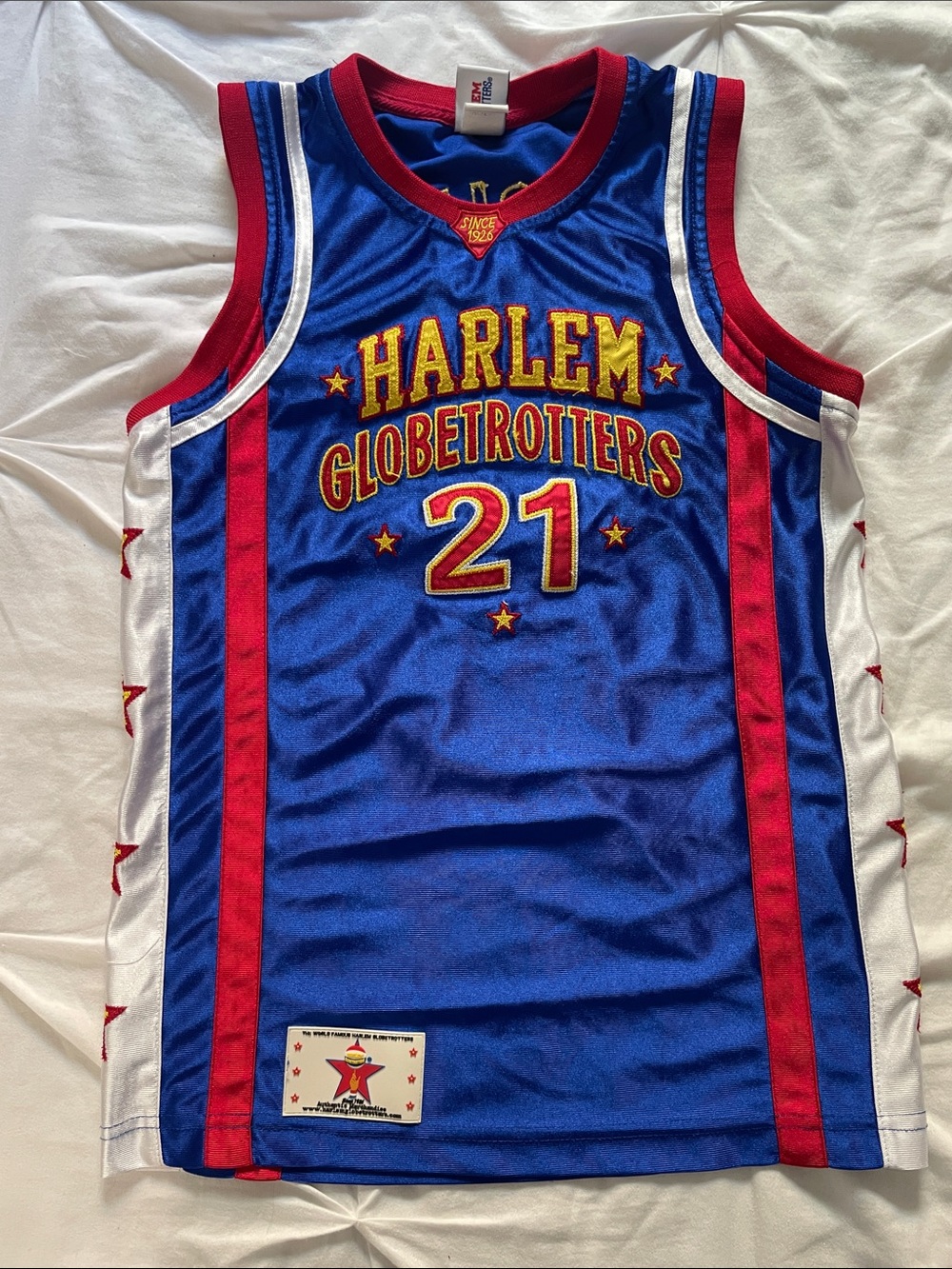 Harlem Globetrotters #21 Blue & Red Jersey
